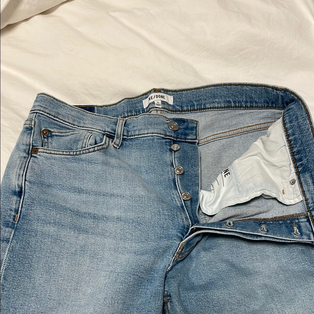 Re/Done Light Blue Button-Fly Jeans size 30